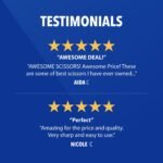 Westcott 8-Inch Titanium Bonded Scissors for Home, Office, and Classroom - Perfect for Cutting Paper, Sewing, and Crafts - Heavy-Duty Design with Soft Handle - Gray/Yellow - 4-Pack - Image 5