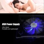 for 4 Cooling Cooling Station Abs Ultra Quiet USB Notebook Cooler Cooling Pad Fans with Led RGB Lights for Laptop - Image 4
