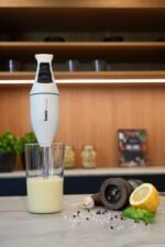 bamix® Classic Immersion Blender 150W – Swiss Made 2-Speed Hand Blender with 3 Blades (Multipurpose Blade, Beater & Whisk) for Soups, Smoothies, Purees & More – White - Image 4
