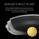 HexClad Hybrid Nonstick 4.5-Quart Deep Sauté Pan with Tempered Glass Lid, Stay-Cool Handle, Dishwasher-Friendly, Oven-Safe Up to 900°F, Induction Ready, Compatible with All Cooktops - Image 5