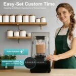 Blender For Smoothies, 1.8L/0.48Gal Soundproof & Quiet Commercial Blenders, 2200W Professional Soundproof Smoothie Machine with Time Function for Smoothies Juices Milkshakes - Image 7