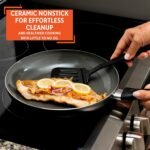 IMUSA 12-Inch Ceramic Nonstick Frying Pan – Large Gray Aluminum Skillet with Cool-Touch Handle, Ideal for Sautéing, Stir-Frying & Searing– Healthy Non-Stick Cookware for Home Kitchen - Image 5