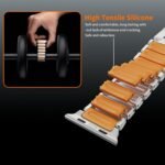 Magnetic Titanium Band Compatible with Apple Watch Ultra 3/2/1 Band 49mm Series 11 10 46mm 45mm 44mm 42mm SE 3/2/1 9 8 7 6 5 4,Luxury Silicone Dual-Layer Link For iwatch Men Women - Image 4