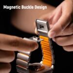 Magnetic Titanium Band Compatible with Apple Watch Ultra 3/2/1 Band 49mm Series 11 10 46mm 45mm 44mm 42mm SE 3/2/1 9 8 7 6 5 4,Luxury Silicone Dual-Layer Link For iwatch Men Women - Image 5