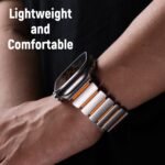 Magnetic Titanium Band Compatible with Apple Watch Ultra 3/2/1 Band 49mm Series 11 10 46mm 45mm 44mm 42mm SE 3/2/1 9 8 7 6 5 4,Luxury Silicone Dual-Layer Link For iwatch Men Women - Image 6