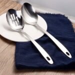 IMEEA Cooking Spoon Stainless Steel Large Serving Spoon Slotted Spoons for Cooking 12.8-Inch, Set of 2 - Image 3