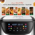 8.5QT Air Fryer, View Window, Multifunctional Large Family Size Capacity for 4-8 People, Stainless Steel Square Basket, 10-in-1 Smart Digital Presets for Air frying, Bake, Roast, Reheat - Image 4