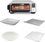 Kitchen Elite 8 in 1 Digital Toaster Oven Air Fryer Combo with Touch Panel and 12 Inch Pizza Capacity, Stainless Steel, Silver - Image 3