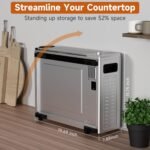 Kitchen Elite 8 in 1 Digital Toaster Oven Air Fryer Combo with Touch Panel and 12 Inch Pizza Capacity, Stainless Steel, Silver - Image 4