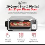 Kitchen Elite 8 in 1 Digital Toaster Oven Air Fryer Combo with Touch Panel and 12 Inch Pizza Capacity, Stainless Steel, Silver - Image 5