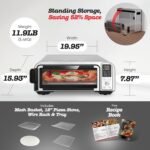 Kitchen Elite 8 in 1 Digital Toaster Oven Air Fryer Combo with Touch Panel and 12 Inch Pizza Capacity, Stainless Steel, Silver - Image 6