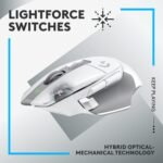 Logitech G502 X Lightspeed Wireless Gaming Mouse - LIGHTFORCE Hybrid Optical-Mechanical switches, Hero 25K Gaming Sensor, Compatible with PC - macOS/Windows - White - Image 3