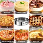 10 Inch Springform Pan 304 Stainless Steel Nonstick Springform Cake Pan with Removable Bottom, Round Spring Form Cheesecake Pans For Baking - Image 5