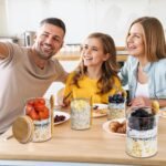 Overnight Oats Containers with Lids,16oz Overnight Oats Jars 4 Pack, Oatmeal Cups,Meal Prep Containers,Glass Meal Prep Containers with Lids,China Pudding Jars - Image 3