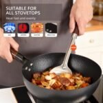 Cast Iron Pre-Seasoned Skillet - 11 Inch Non Stick Frying Pans with Lid, Removable Handle & Non-Toxic, Oven & Dishwasher Safe, Compatible with Induction, Gas, Electric Stovetops - Image 3