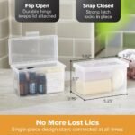 Bostitch Konnect Nest Storage Containers with Lids, Index Card Organizer, Clear Plastic Box, Stackable - Image 4