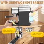 Espresso Machine 20 Bar, Touchscreen Espresso Coffee Machine with Steamer, Espresso Maker with Milk Frother for Latte & Cappuccino, Removable Water Tank, Modern Black Design - Image 5