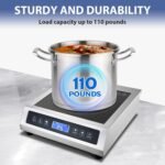 Commercial Induction Cooktop, Portable Electric Countertop Burner with Sensor Touch and LCD Screen(3500W/220V),Commercial Grade Induction cooker for Hotel Restaurant School - Image 7