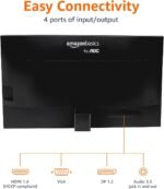 Amazon Basics 24-inch Full HD IPS Monitor, 75 Hz, 1080P, HDMI, Display Port and VGA Input, Adjustable Stand, VESA Compatible, Built-in Speakers for Office and Home, Black - Image 4