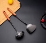 FJNATINH Spatula & Ladle Wok Tool Set, 14.2-15 inches Wok Utensils, Stainless Steel Wok Spatula - Image 5