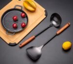 FJNATINH Spatula & Ladle Wok Tool Set, 14.2-15 inches Wok Utensils, Stainless Steel Wok Spatula - Image 7