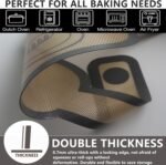 2Pcs Silicone Bread Sling Oval And Round For Dutch Oven, Non-Stick Easy-Clean Reusable Silicone Baking Mat With Long Handles Sourdough Bread Baking Mat Tools Supplier Liner, Gray - Image 4