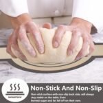 2Pcs Silicone Bread Sling Oval And Round For Dutch Oven, Non-Stick Easy-Clean Reusable Silicone Baking Mat With Long Handles Sourdough Bread Baking Mat Tools Supplier Liner, Gray - Image 5