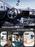 Upgraded 360° Vacuum Magnetic Phone Holder, Magnetic Car Phone Mount, Hands-Free Suction Cup Phone Holder for Car/Gym/Mirror/Shower, Car Mount Compatible with iPhone 17 Pro Max/Android - Image 3