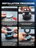 Upgraded 360° Vacuum Magnetic Phone Holder, Magnetic Car Phone Mount, Hands-Free Suction Cup Phone Holder for Car/Gym/Mirror/Shower, Car Mount Compatible with iPhone 17 Pro Max/Android - Image 6