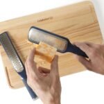 Calphalon Edge 2 Piece Stainless Steel Handheld Cheese Grater and Lemon Zester W/Covers & Rubber Handles - Navy Blue - Image 7