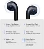 CCA ND Air3 True Wireless Earbuds, Bluetooth V5.4 Headphones with Noise Cancelling Mic, 13mm Driver, Deep Bass, 30H Playtime, Touch Control, for Sports, Gym, Commute, iPhone & Android - Image 4