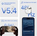 CCA ND Air3 True Wireless Earbuds, Bluetooth V5.4 Headphones with Noise Cancelling Mic, 13mm Driver, Deep Bass, 30H Playtime, Touch Control, for Sports, Gym, Commute, iPhone & Android - Image 5
