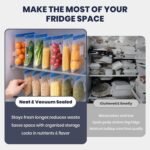 Portable food vacuum sealer,Premium Vacuum Sealer for Food, Compact Food Storage System, 15 Reusable Sous Vide Bags,Handheld Vacuum Sealer for Kitchen, Home, BBQ, Travel& Storage - Image 4