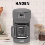 Haden Chelsea 10 Cup Digital Drip Coffee Maker with Glass Carafe, Grey & Chrome - Image 8