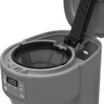 Haden Chelsea 10 Cup Digital Drip Coffee Maker with Glass Carafe, Grey & Chrome - Image 9