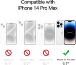 JETech Case for iPhone 14 Pro Max 6.7-Inch, Non-Yellowing Shockproof Phone Bumper Cover, Anti-Scratch Clear Back (Clear) - Image 3