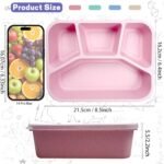 Aellabus 8 Pack Bento Box, Lunch Containers Wheat Straw Meal Prep Containers Reusable, Microwave and Dishwasher Safe Lunch Containers for Adults, Bento Lunch Box for Kids - Image 3