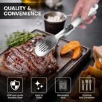Nezylaf Kitchen Tongs 10.8" Stainless Steel, Heat Resistant 600°C | Perfect for BBQ, Cooking, Serving Tongs & Salad Tongs | Spring-Loaded Design - Image 4