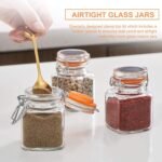 3.4 oz Small Glass Spice Jars with Lables, 24 Pack Empty Mini Square Spice Bottles with Airtight Flip Top Lids, Chalkboard Labels and Collapsible Funnel for Home and Kitchen - Image 4