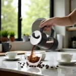 Modern French Press Coffee Maker, 34oz (1 Liter), Heat-Resistant Borosilicate Glass with No-Drip Spout, for Home, Office or Gift - Image 4