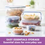 LOCK & LOCK Easy Essentials Food Storage Container Set, 4-Piece -Clear - Image 5