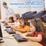 Yunsailing 30 Pack Classroom Headphones with Microphone Headphones Bulk Class Set Lightweight Adjustable Earphones on Ear with 3.5 mm Jack(Plastic Stem) - Image 5