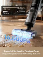 DREAME H12 PRO Vacuum Mop, Wet Dry Vacuum Cleaner for Hard Floor, Vacuum and Mop at The Same Time for Wet & Dry Messes, Auto Self-Cleaning, Edge to Edge Cleaning with Hot Air Drying - Image 3