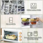 [5-Packs, 30 Oz] Glass Meal Prep Containers with Snap Locking Lids Glass Food Containers,Airtight Lunch Container,Microwave, Oven, Freezer and Dishwasher - Image 4