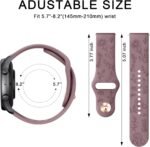 Meliya GloryFit Smart Watch Bands, Silicone Watchbands for GloryFit T80 T70 T60 T50 P99 P98 Smartwatch, Floral Engraved Soft Silicone Rubber Sport Replacement Watch Strap - Image 6