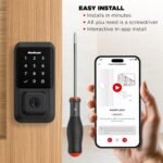 Kwikset Halo Wi-Fi Smart Lock, Keyless Entry Front Door Touchscreen Deadbolt, Matte Black Finish, Grade AAA Certified, UL Listed, Easy Install No Hub, App Control - Image 5