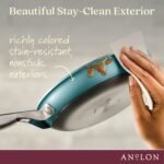 Anolon Achieve Hard Anodized Nonstick Cookware Pots and Pans Set, 9 Piece - Teal - Image 6