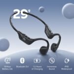 Bone Conduction Headphones,Open Ear Headphones Bluetooth5.4 with Mic,Wireless Headphones 10H Playtime, Waterproof Sport Headphone Suitable for Running,Cycling, Outdoor Sports Black - Image 3