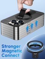 for MagSafe Phone Grip for iPhone - Magnetic Phone Ring Holder Detachable for iPhone 17 - Comfortable Finger Phone Ring Grip for Apple 16/15/14/13/12,Black - Image 5