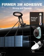 Smolink Tesla Phone Mount, All Metal Strong Magnet Magnetic Phone Holder for Car Dashborad and Tesla Model 3/Y/S/X, Foldable Hidden for MagSafe Car Mount Fit for iPhone All Phones, Black - Image 4